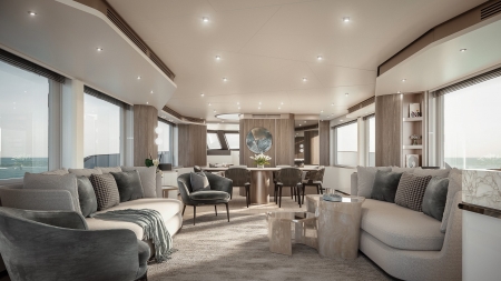Azimut Magellano 25M, for sale, salon 2