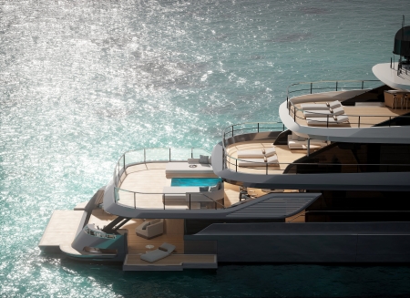 Azimut Grande 44M, decks